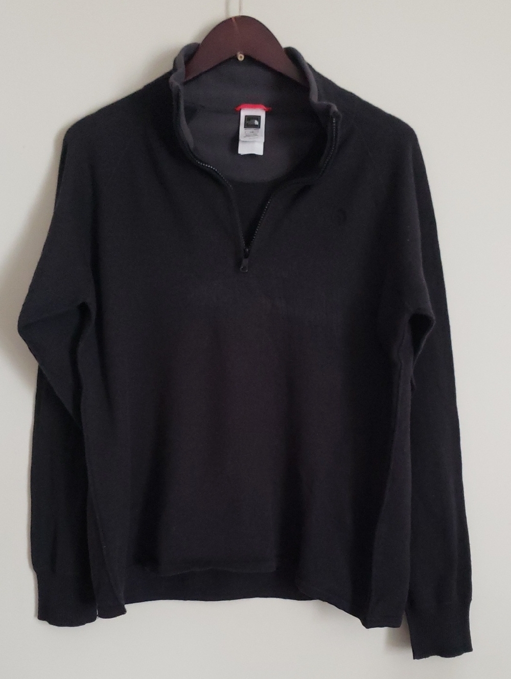 The North Face Men's Black Half-Zip Wool Blend Sweater